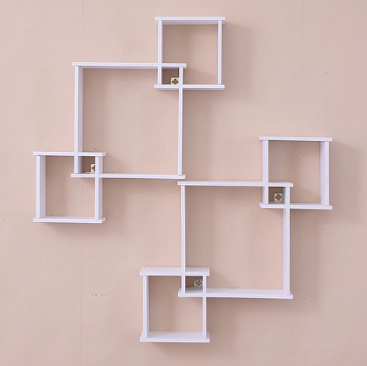 DIY Intersecting Square Shelves